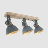steinhauer spot plafond gearwood, à 3 lampes long, gris