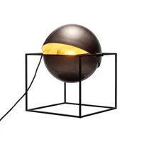 carpyen lampe à poser el cubo abat-jour sphère gris fumé