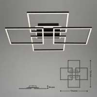 briloner plafonnier led frame s, 72,4x72,4 cm, noir