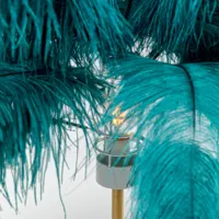 kare feather palm lampe à poser plumes, verte
