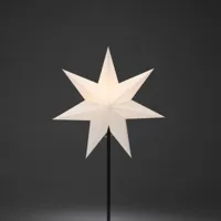 konstsmide christmas lampe étoile en papier, 7 branches, blanche, 65 cm