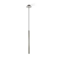 decor walther pipe 1 suspension led, nickel