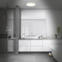 briloner plafonnier pour salle de bain led slim drip, blanc, ø 42 cm