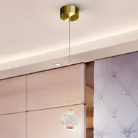 schuller valencia suspension led austral doré/clair, 1 lampe