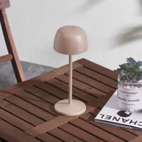 lindby lampe de table led rechargeable arietty, beige sable