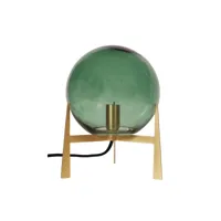 pr home milla lampe de table, 28 cm, doré/vert