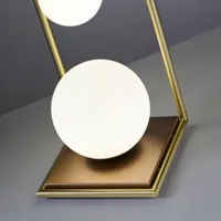 miloox by sforzin lampe de table buble dorée opale à 4 lampes dim