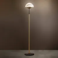 sil-lux lampe sur pied moon en verre murano, albâtre