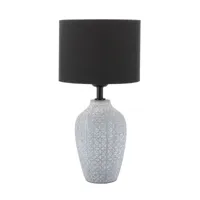 lindby thalassia lampe table gris/noir 20cm