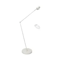 lindby lampe sur pied jyla, blanc, ajustable, lentille, 4200k
