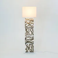 holländer lampe sur pied tremiti, couleur bois/beige, hauteur 160 cm, bois