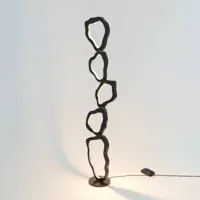 holländer lampe sur pied led infernale, noir/argent, 5 lampes, fer
