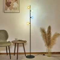 eco-light lampe sur pied uranus, multicolore, hauteur 160 cm, à 4 lampes, verre
