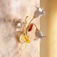 ceramiche applique flora à 3 lampes au style florentin
