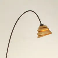 holländer gracieux lampadaire snail 1 amp. fer, brun et doré