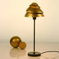 holländer théâtrale lampe à poser snail one, brun et or