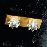 kögl plafonnier fiore feuille d’or et cristal, 2 lampes