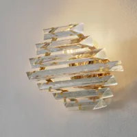 novaresi applique en cristal losanghe dorée
