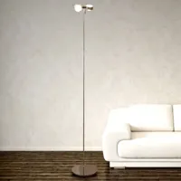 top light lampe sur pied flexible puk floor, chrome, à 2 lampes.