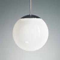 tecnolumen suspension chromée boule opale 30 cm