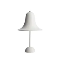 verpan - lampe sans fil rechargeable pantop en plastique, polycarbonate peint couleur blanc 200 x 27.85 30 cm designer verner panton made in design