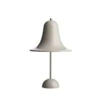 verpan - lampe sans fil rechargeable pantop en plastique, polycarbonate peint couleur beige 200 x 27.85 30 cm designer verner panton made in design