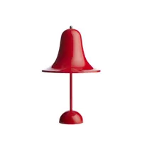 verpan - lampe sans fil rechargeable pantop en plastique, polycarbonate peint couleur rouge 200 x 27.85 30 cm designer verner panton made in design