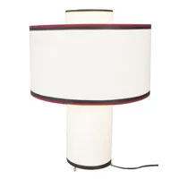 maison sarah lavoine - lampe de table bianca en tissu, métal couleur rouge 48.49 x 47 cm designer made in design