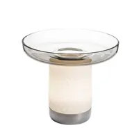 artemide - lampe sans fil rechargeable bontà en verre, métal couleur gris 34.76 x 21.4 cm designer attila veress made in design