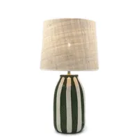 maison sarah lavoine - lampe de table palmaria en fibre végétale, rabane naturelle couleur beige 150 x 33.02 48.5 cm designer made in design