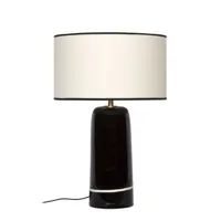 maison sarah lavoine - lampe de table sicilia en céramique couleur noir 170 x 49.32 57.5 cm designer made in design
