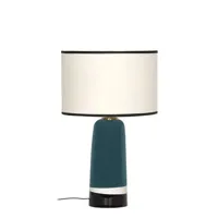 maison sarah lavoine - lampe de table sicilia en céramique couleur bleu 170 x 44.51 49 cm designer made in design