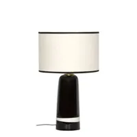 maison sarah lavoine - lampe de table sicilia en céramique couleur noir 170 x 44.51 49 cm designer made in design