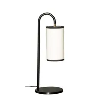 maison sarah lavoine - lampe de table tokyo lampes en tissu, acier thermolaqué couleur noir 28.85 x 43 cm designer made in design