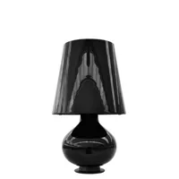 fontana arte - lampe de table en verre, métal peint couleur noir 50.13 x 34 cm designer max ingrand made in design