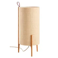 carpyen - lampe à poser greta en bois, chêne massif couleur bois naturel 58.28 x 90 cm designer gabriel teixidó made in design