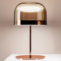 fontana arte - lampe de table equatore en verre, verre soufflé couleur cuivre 36.34 x 60 cm designer gabriele & oscar buratti made in design