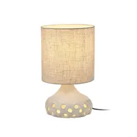 serax - lampe de table oya en céramique, grès couleur beige 25 x 42 cm designer sophie casier made in design