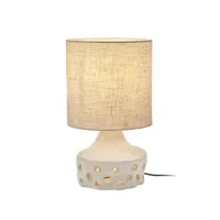 serax - lampe de table oya en céramique, grès couleur beige 25 x 42 cm designer sophie casier made in design