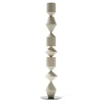 mogg - lampadaire costantina en plastique, polyuréthane couleur beige 40 x 178 cm designer nava + arosio made in design