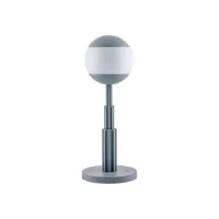 alessi - lampe sans fil rechargeable aldo rossi en verre, aluminium couleur gris 18 x 47 cm designer made in design
