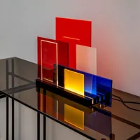 nemo - lampe de table jean nouvel en plastique, méthacrylate couleur multicolore 37 x 4.5 7 cm designer made in design