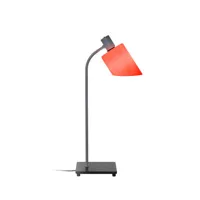 nemo - lampe de table la lampe bureau en verre, acier couleur rouge 37 x 4.5 7 cm designer charlotte perriand made in design