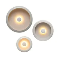 fatboy - lampe extérieur sans fil rechargeable oloha en métal, aluminium thermolaqué couleur beige 40.5 x 40 9.5 cm made in design