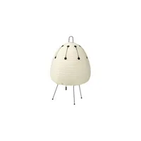 vitra - lampe de table akari en papier, papier washi couleur beige 43 x 26 cm designer isamu noguchi made in design