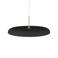 lumen center italia - suspension zero en métal, aluminium couleur noir 60 x 24 cm designer paolo cappello made in design