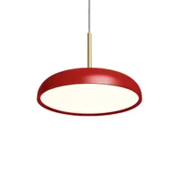 lumen center italia - suspension zero en métal, aluminium couleur rouge 45 x 24 cm designer paolo cappello made in design