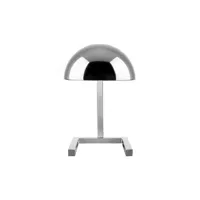 lumen center italia - lampe de table adnet en métal, laiton finition palladium couleur argent 14 x 18.5 25 cm designer jacques made in design