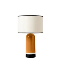 maison sarah lavoine - lampe de table sicilia en céramique couleur jaune 20 x 30 cm designer made in design