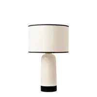 maison sarah lavoine - lampe de table sicilia en céramique couleur blanc 20 x 30 cm designer made in design